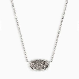 Kendra Scott Elisa Necklace In Platinum Drusy